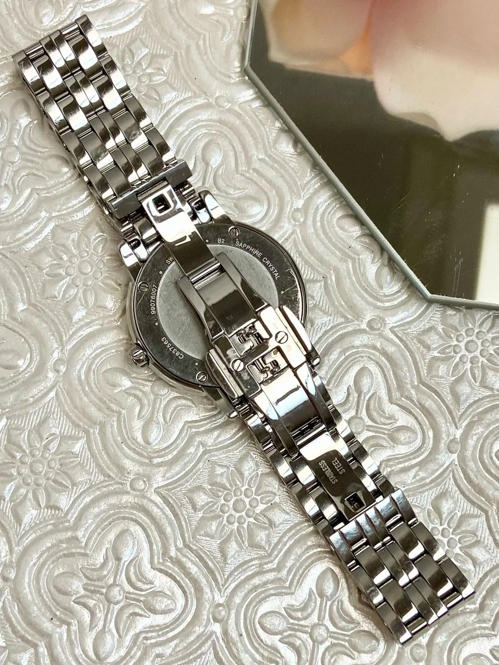 Bulova Accutron Pemberton Swiss Made Diamond Accented Bezel Dial Stainless Watch